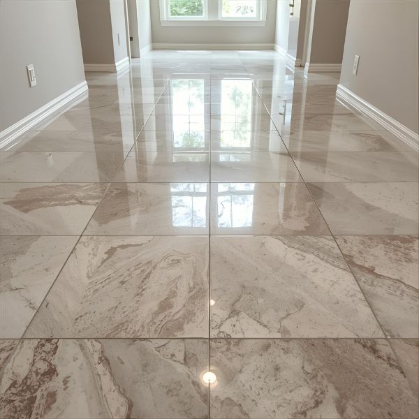 Lśniąca podłoga po zastosowaniu produktów THE MOOS